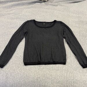 Maison Scotch Black Light Sweater Sequin Elbow Button down Back